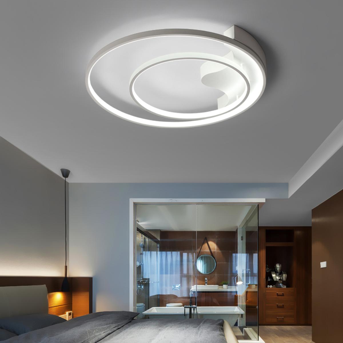 Ring Shape LED Semi Flush Light - White / Cool White – image 1