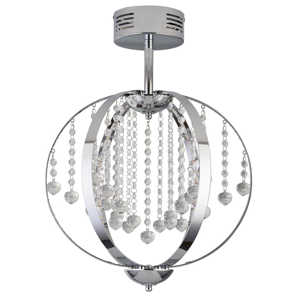 Chrome Orb Jewelled Flush Fitting – image 2