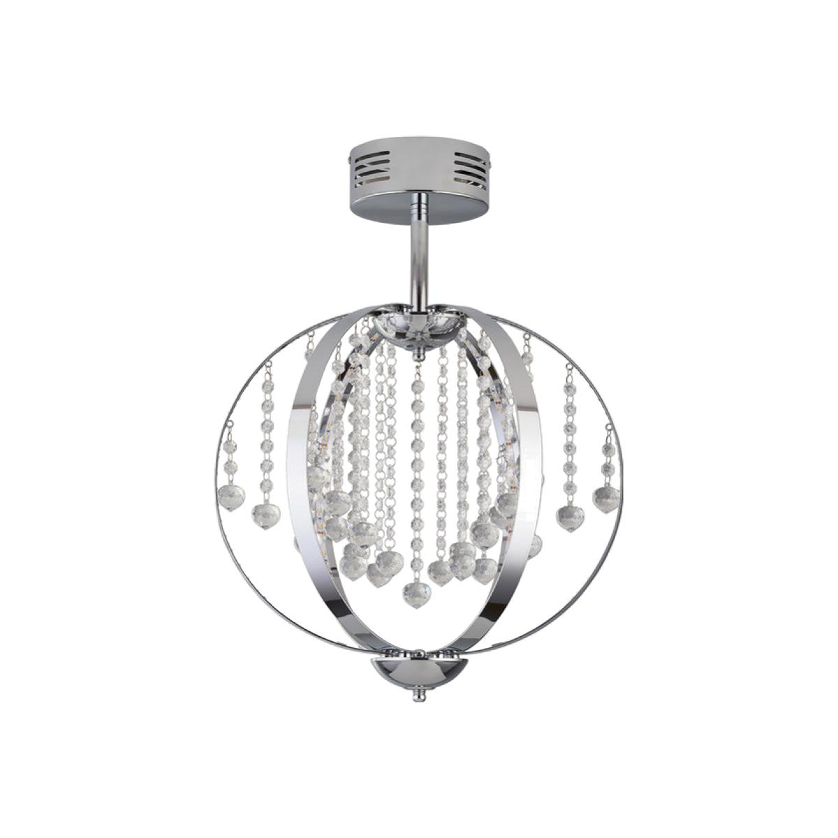 Chrome Orb Jewelled Flush Fitting – image 1
