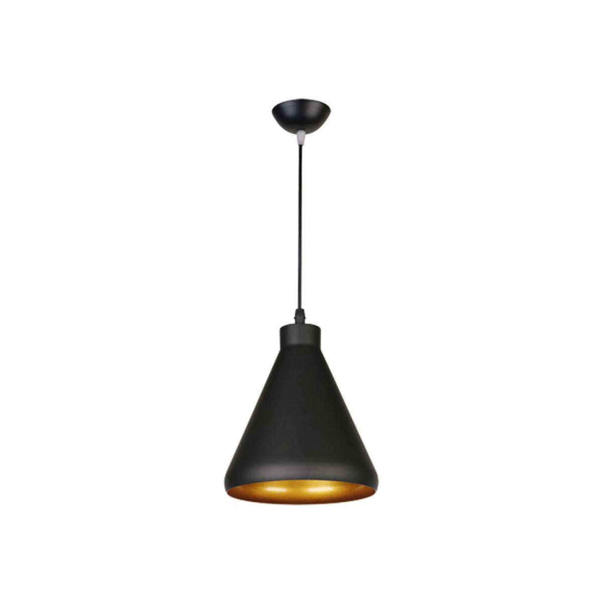 CGC DIXI Black Pendent Ceiling Light With Gold Trim - Black – image 1