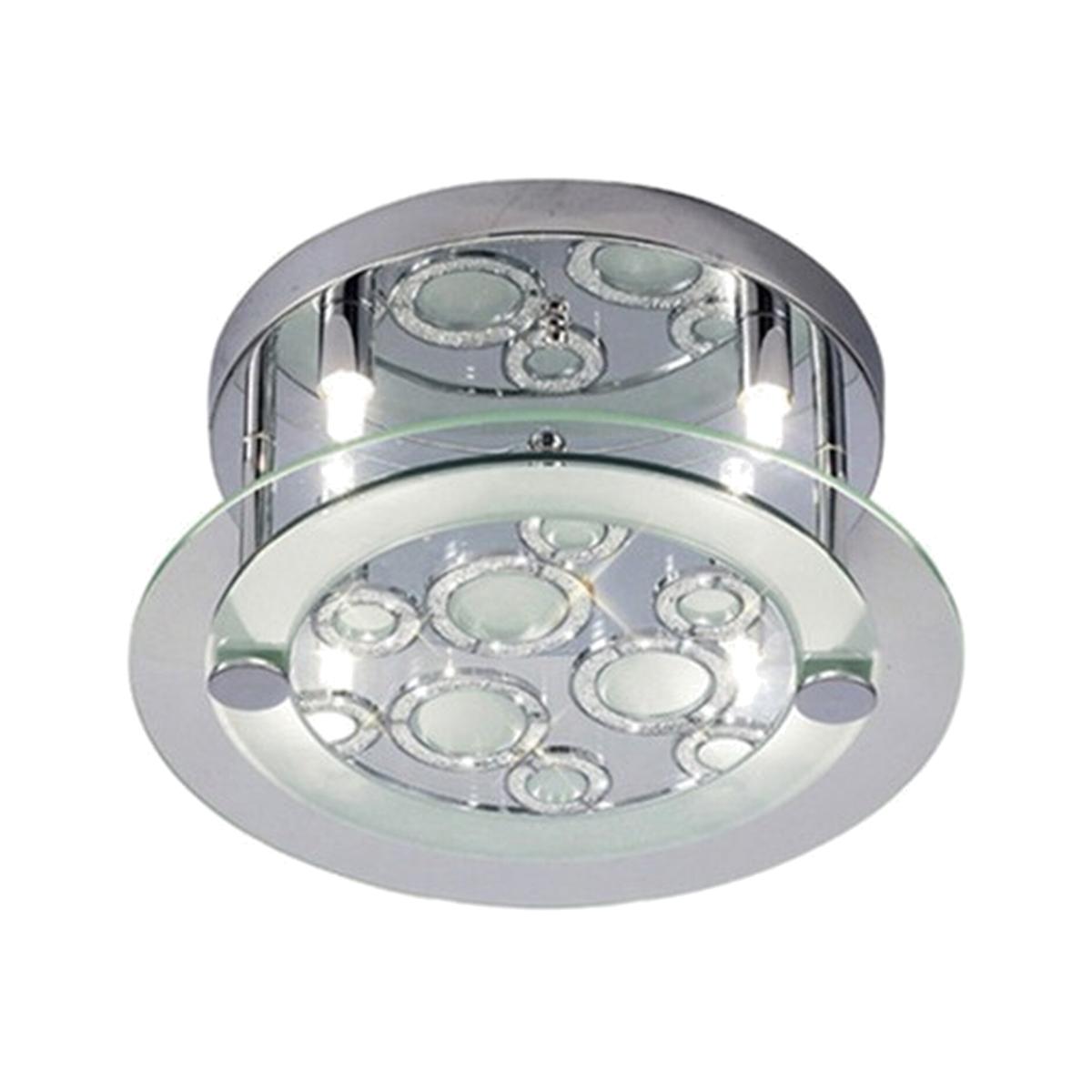 Destello Ceiling Round with Circle Pattern 4 Light Polished Chrome, Crystal - Polished Chrome – image 1