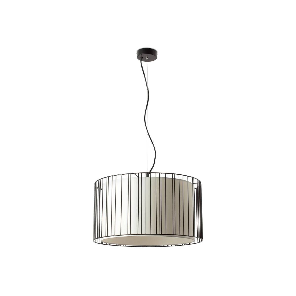 Linda 1 Light Ceiling Pendant with Shade - White