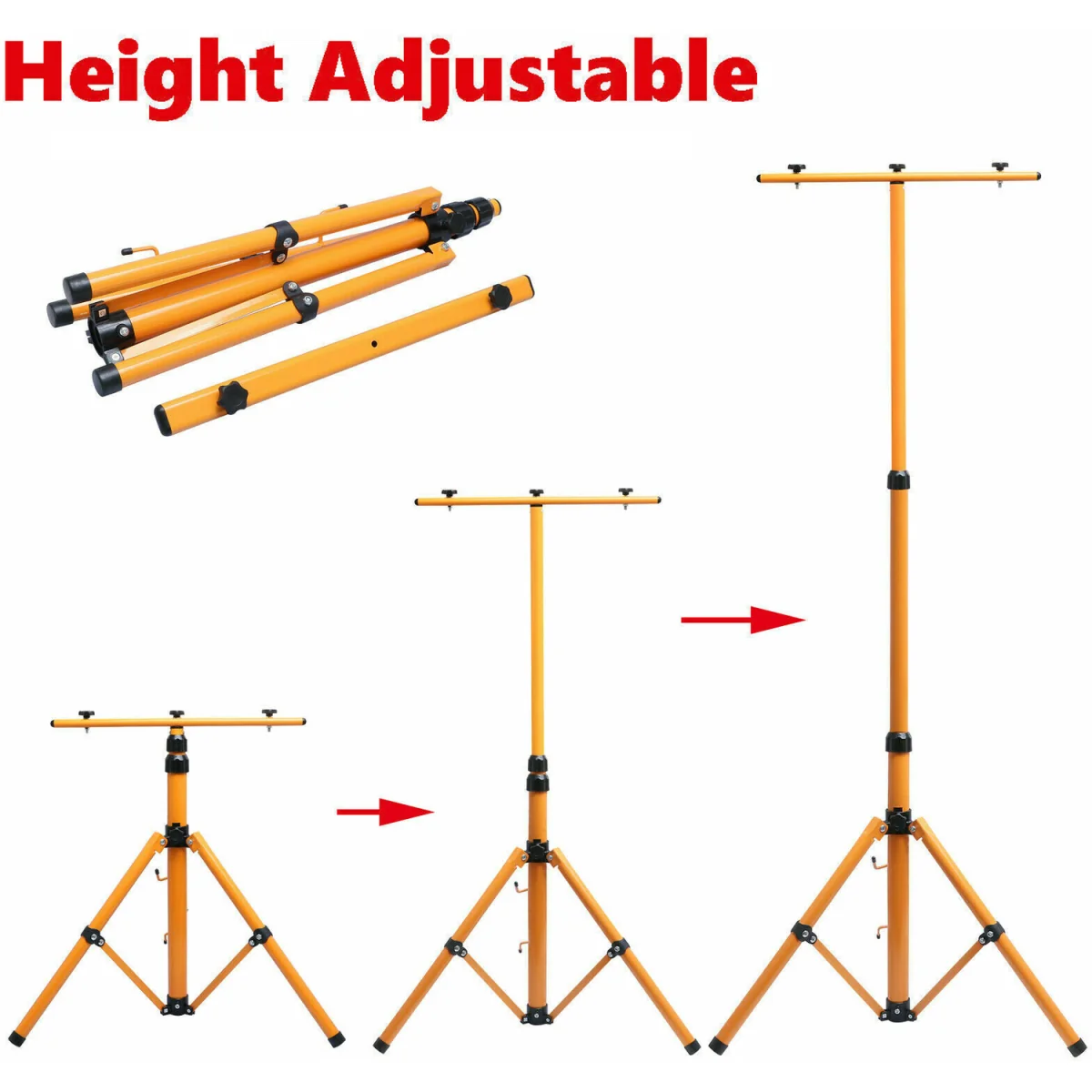 LED Flood Light Tripod Stand - Yellow – image 4
