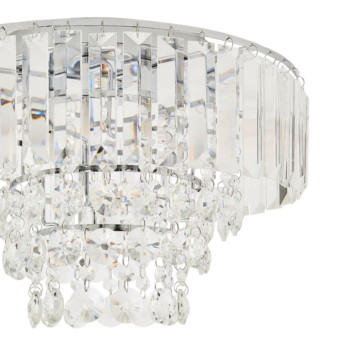 Chrissy Prism Bar Semi Flush Ceiling Light - Chrome – image 4