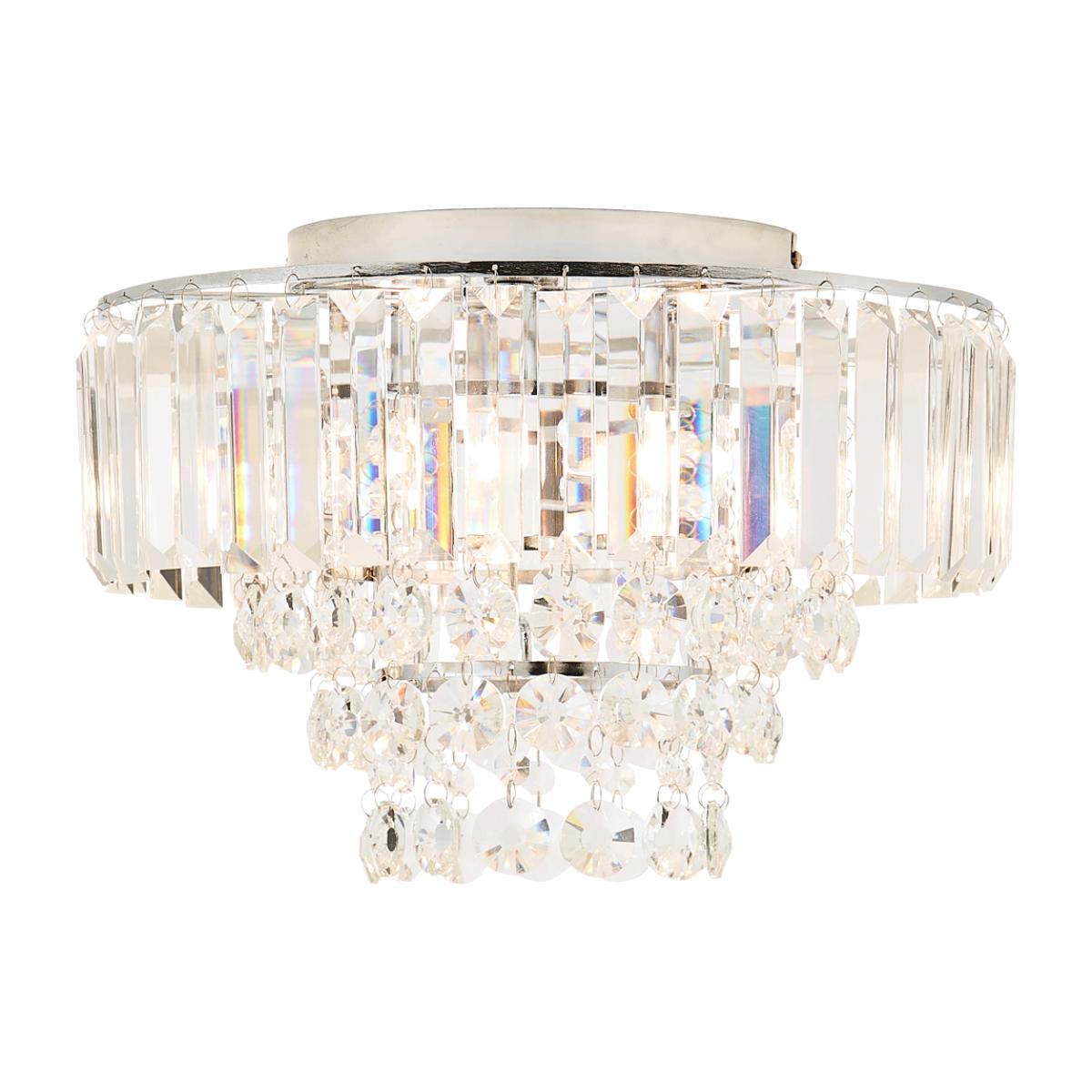 Chrissy Prism Bar Semi Flush Ceiling Light - Chrome – image 1