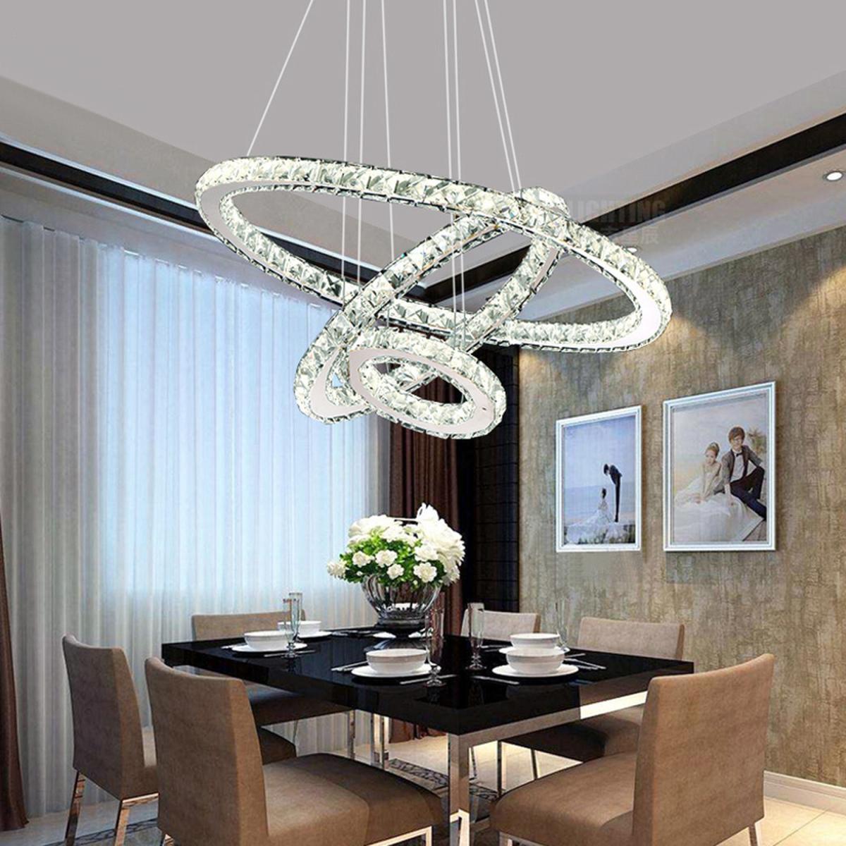 LED Crystal Pendant Light - Silver / 7.4kg – image 3