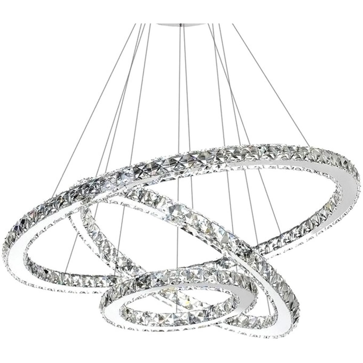 LED Crystal Pendant Light - Silver / 7.4kg – image 4
