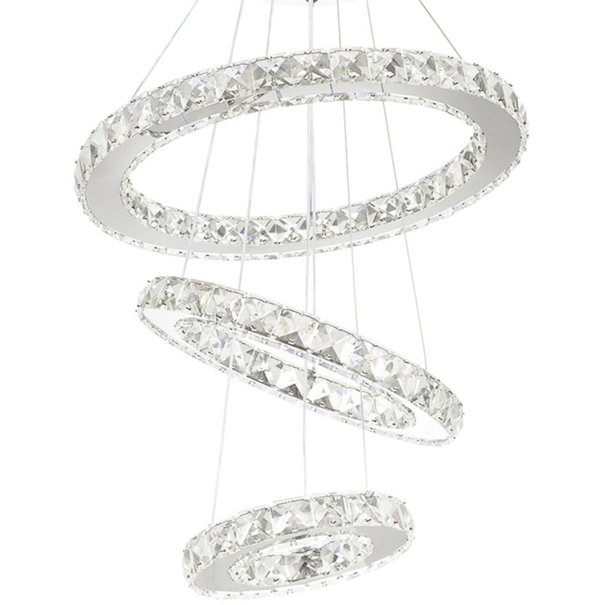 LED Crystal Pendant Light - Silver / 7.4kg – image 5