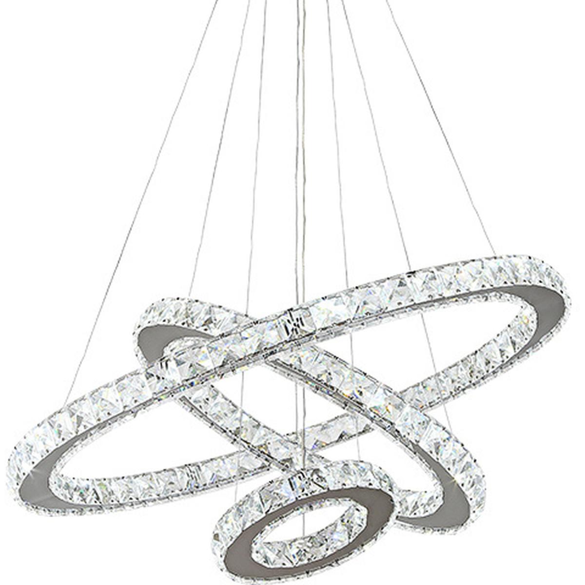 LED Crystal Pendant Light - Silver / 7.4kg – image 6