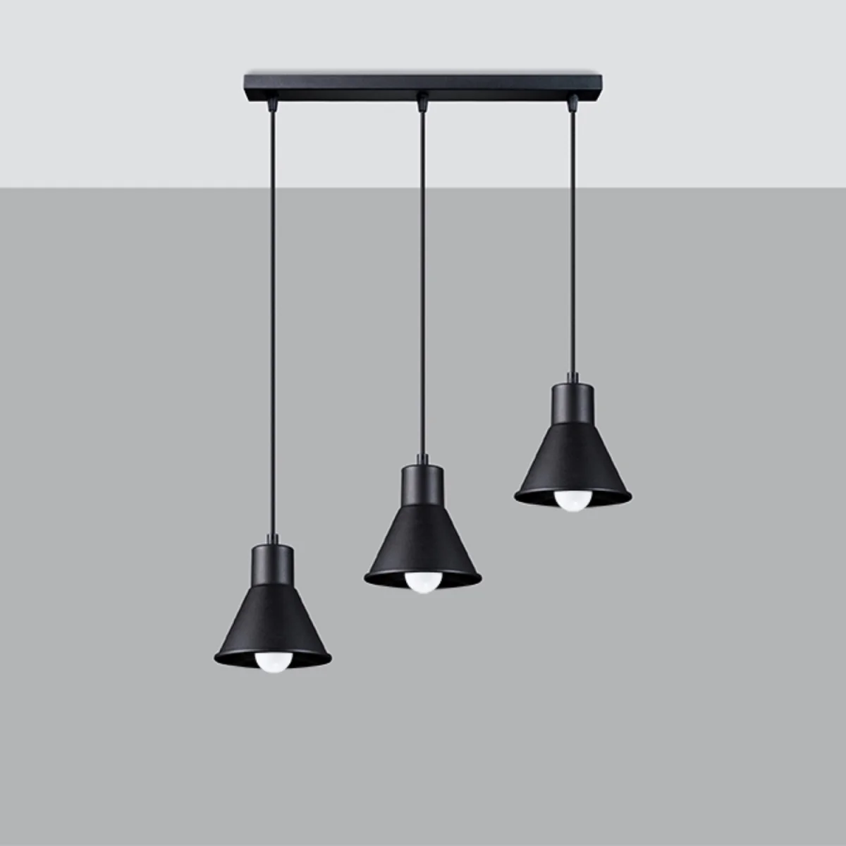 Pendant lamp TALEJA 3 black [E27] - black – image 2