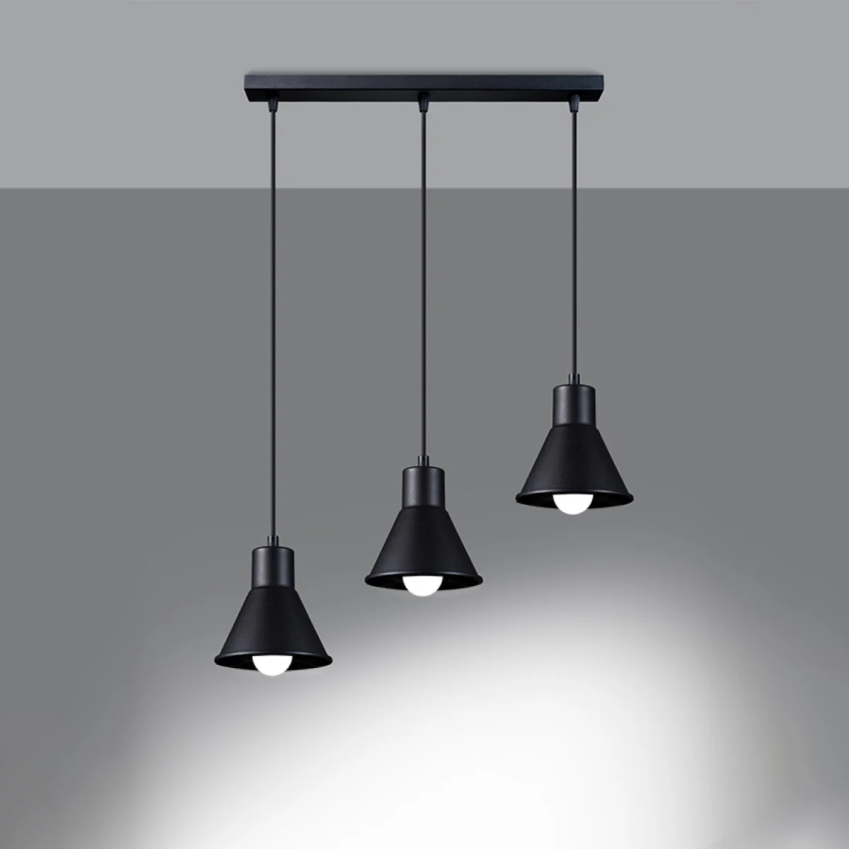 Pendant lamp TALEJA 3 black [E27] - black – image 3