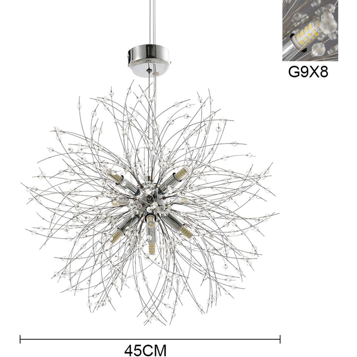 Sputnik Hanging Pendant Light - Chrome – image 6