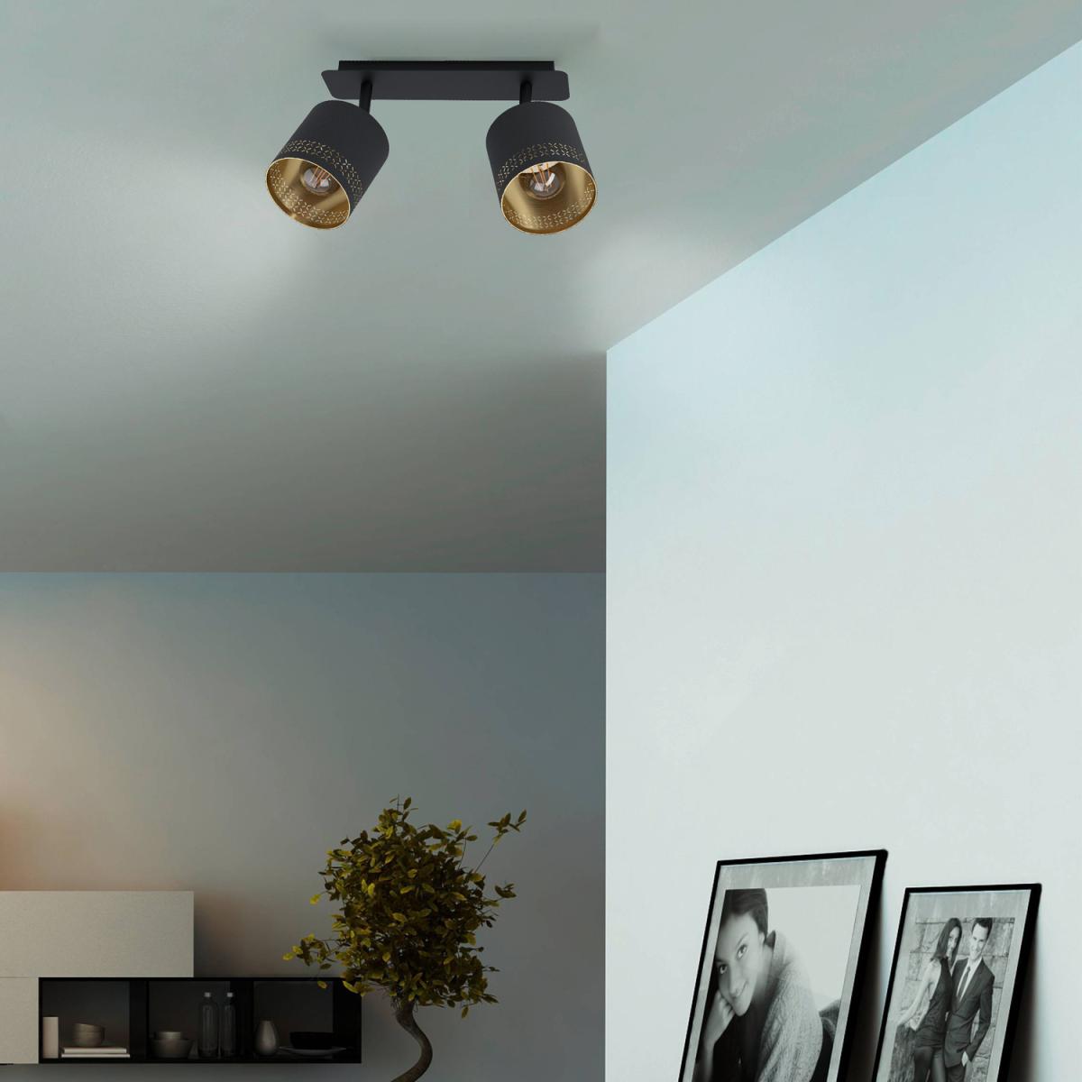 EGLO Esteperra Decorative BlackGold 2-Light Spotlight - Black – image 2