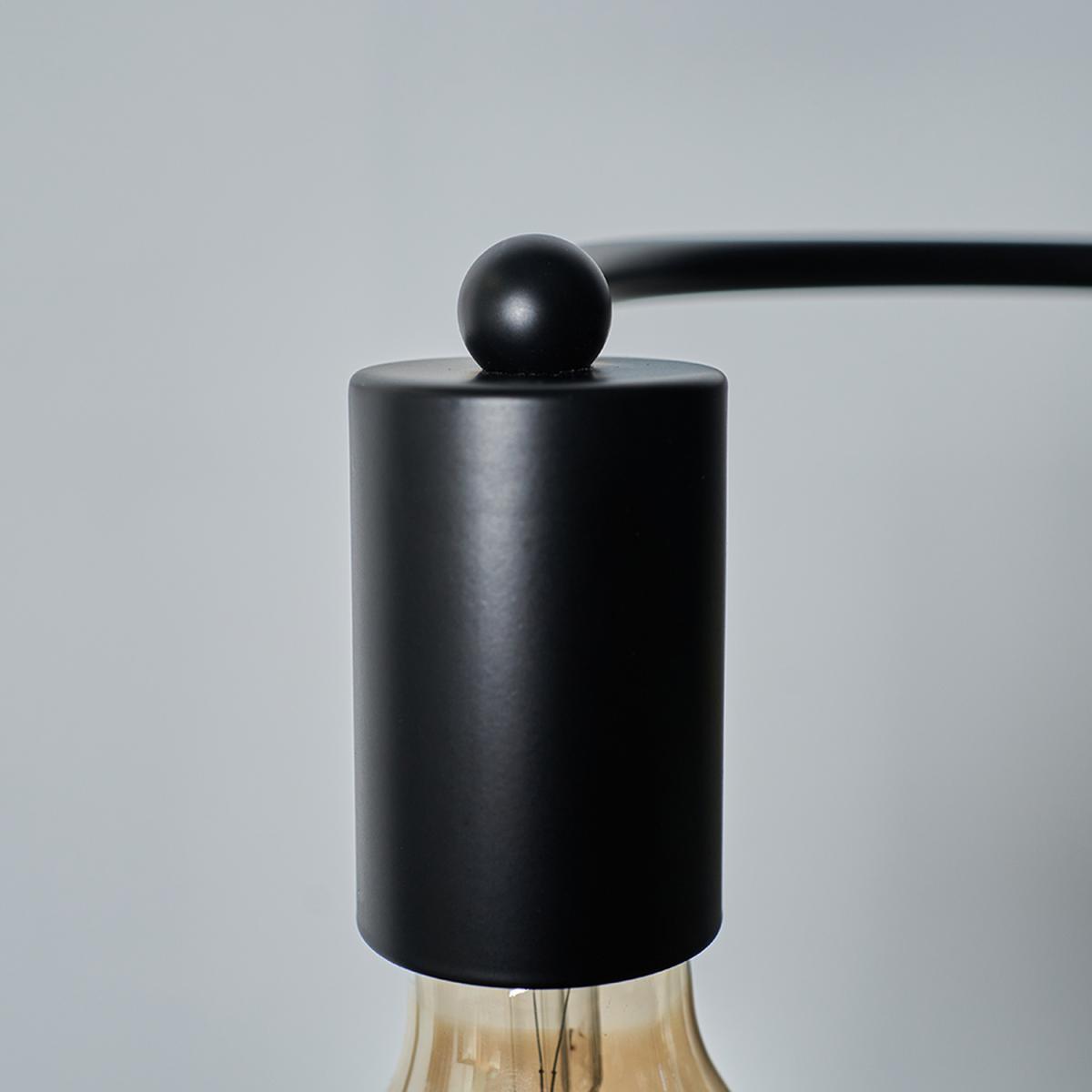 Modern 3 Way Semi Flush Matt Black Swirl Arm Design Ceiling Light Fitting - Matt Black – image 3