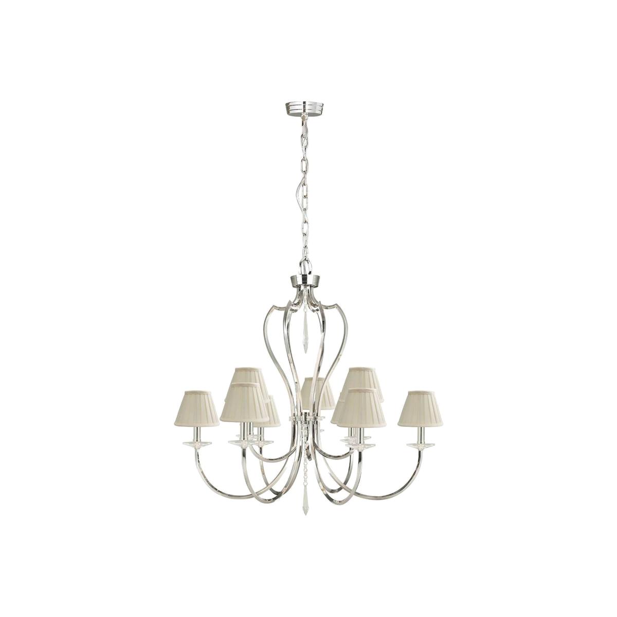 Pimlico 9 Light Chandelier Polished Nickel Finish, E14 - Polished Nickel – image 1