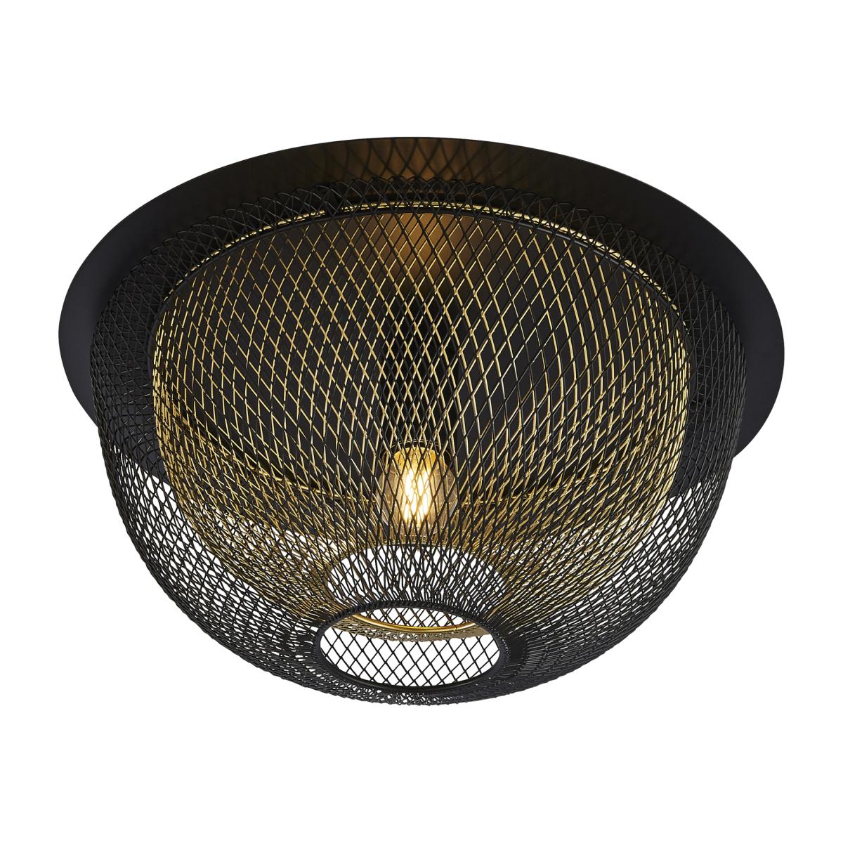 Orleans Matt Black and Gold Flush - Black – image 1
