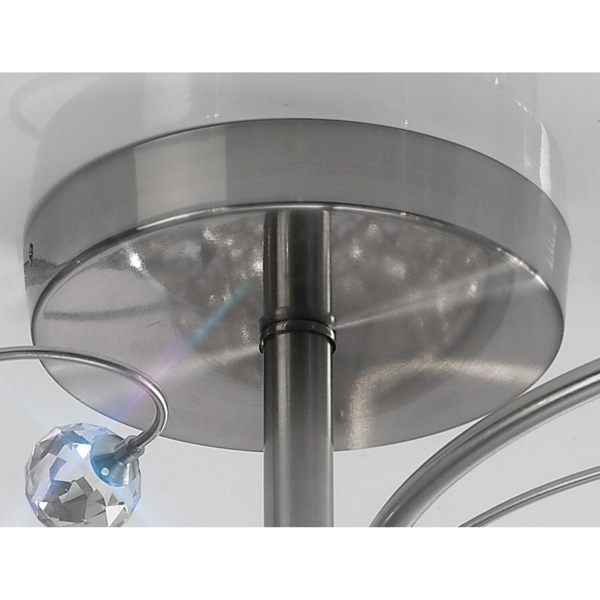 Cara Flush Ceiling 5 Light Satin Nickel, Crystal - Satin Nickel – image 3