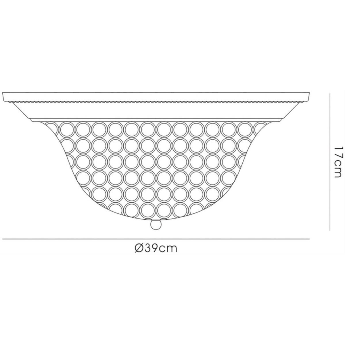 Paloma Flush Bowl Ceiling Large 3 Light Antique Brass, Crystal - Antique Brass – image 3