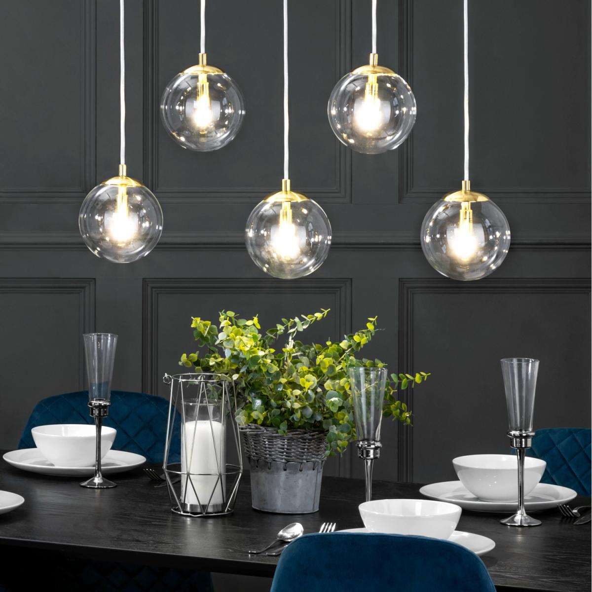 Vee Bar Ceiling Pendant - Satin Brass – image 5