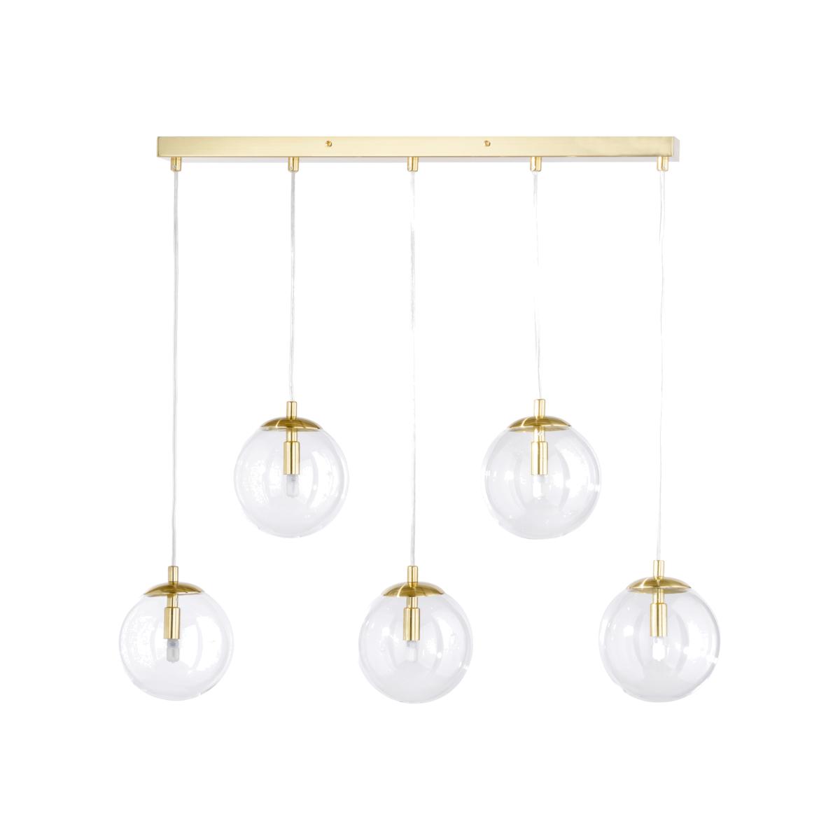 Vee Bar Ceiling Pendant - Satin Brass – image 1