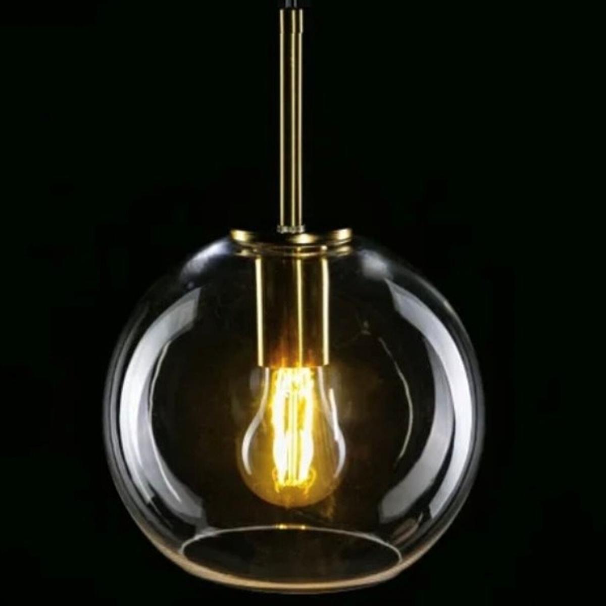 CGC CREE Gold Glass Globe Ceiling Pendant Light Adjustable Height - gold – image 3