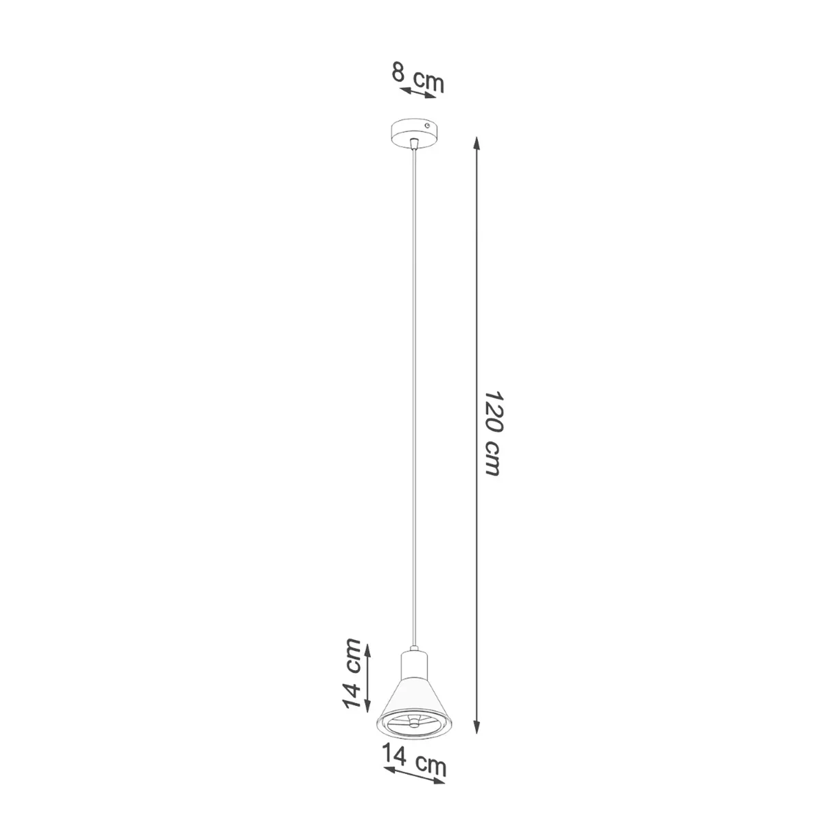 Pendant lamp TALEJA 1 white [ES111] - white – image 4