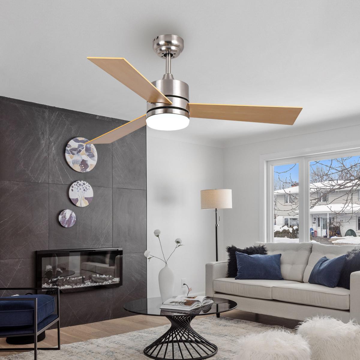 Sand Nickel Indoor Ceiling Fan - Brushed Nickel – image 3