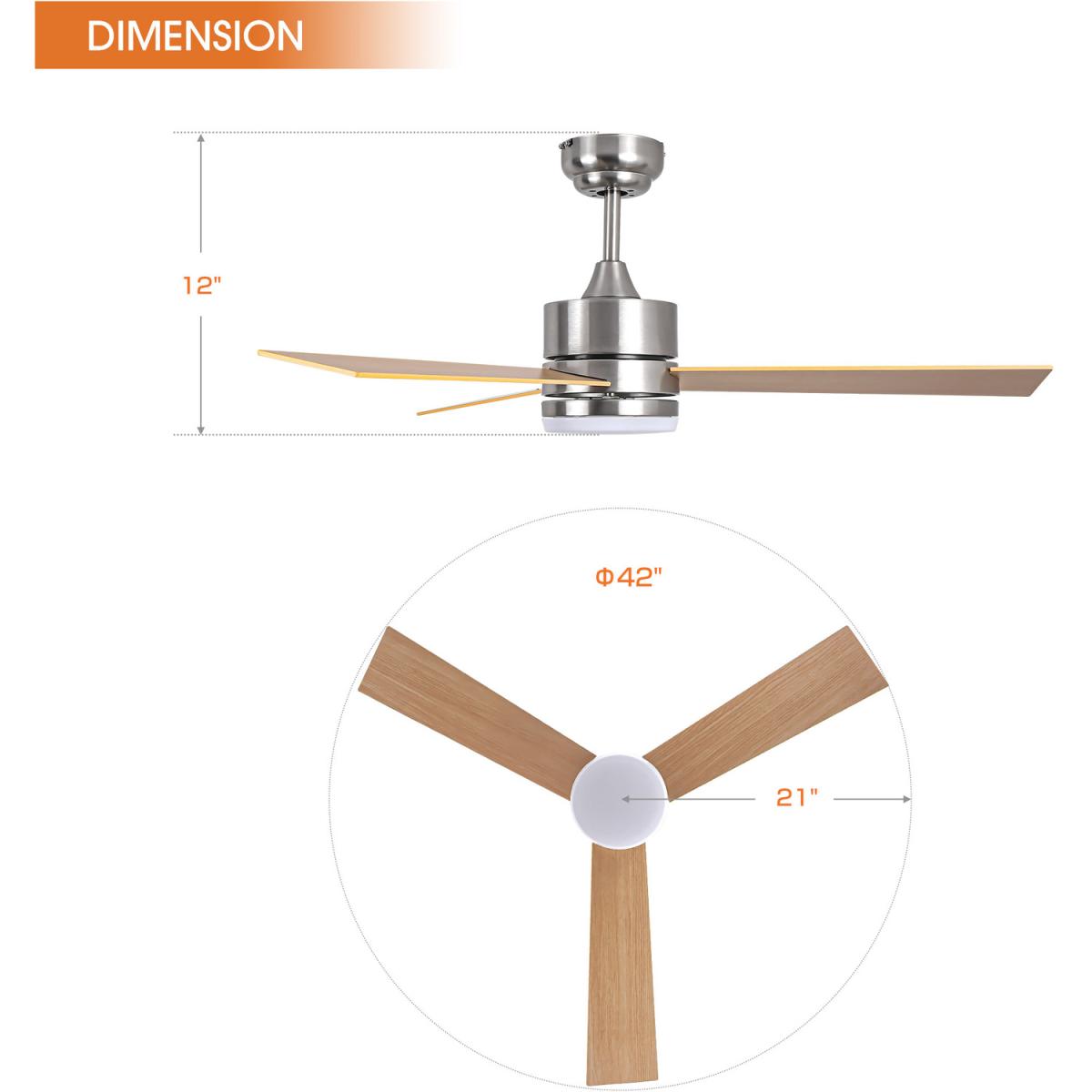 Sand Nickel Indoor Ceiling Fan - Brushed Nickel – image 5