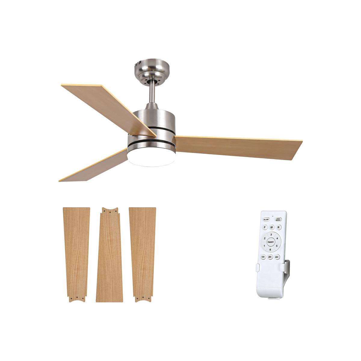 Sand Nickel Indoor Ceiling Fan - Brushed Nickel – image 1