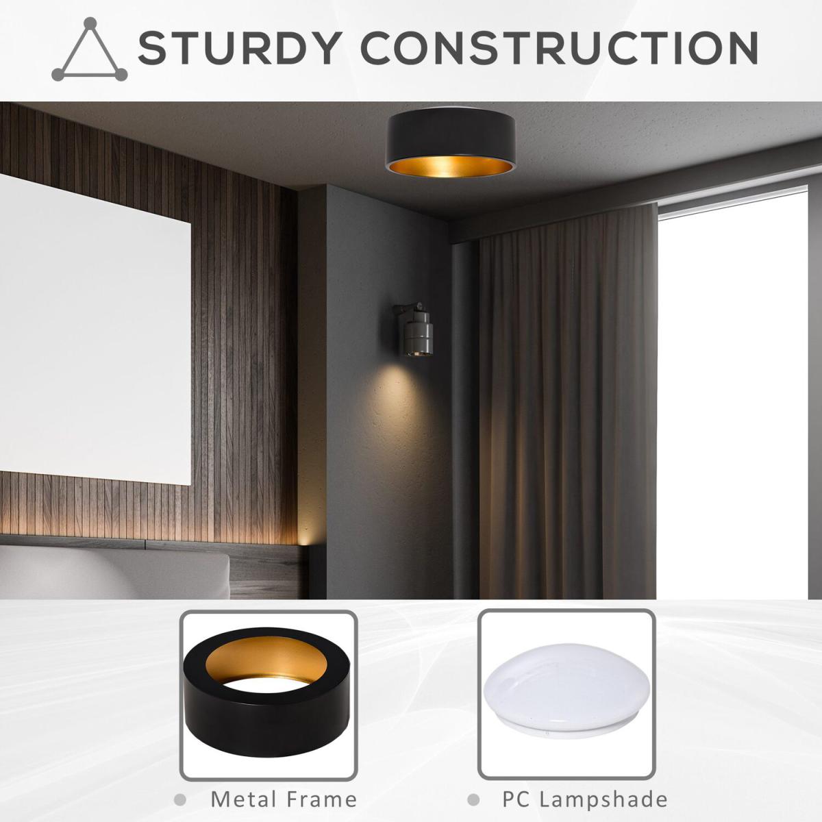 LED Ceiling Light Modern Lamp Cold White Light - Black,gold,white – image 6
