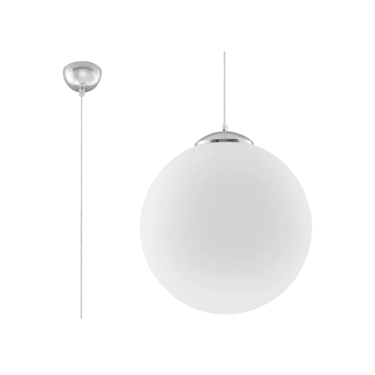 Pendant lamp UGO 30 golden - white/chrome – image 1