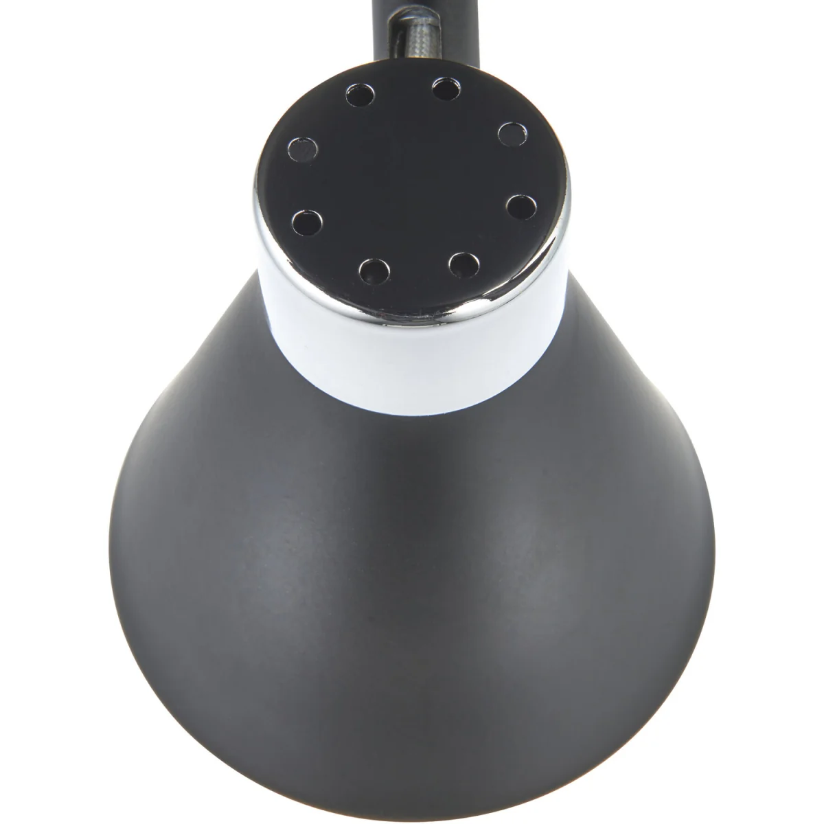 Set Of 2 Burton 3lt Ceiling Spotlights - Matt Black With Polished Chrome Plate Detail – image 5