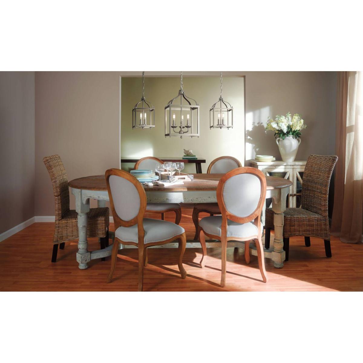 Larkin 3 Light Medium Ceiling Pendant Brushed Nickel, E14 - Brushed Nickel – image 2