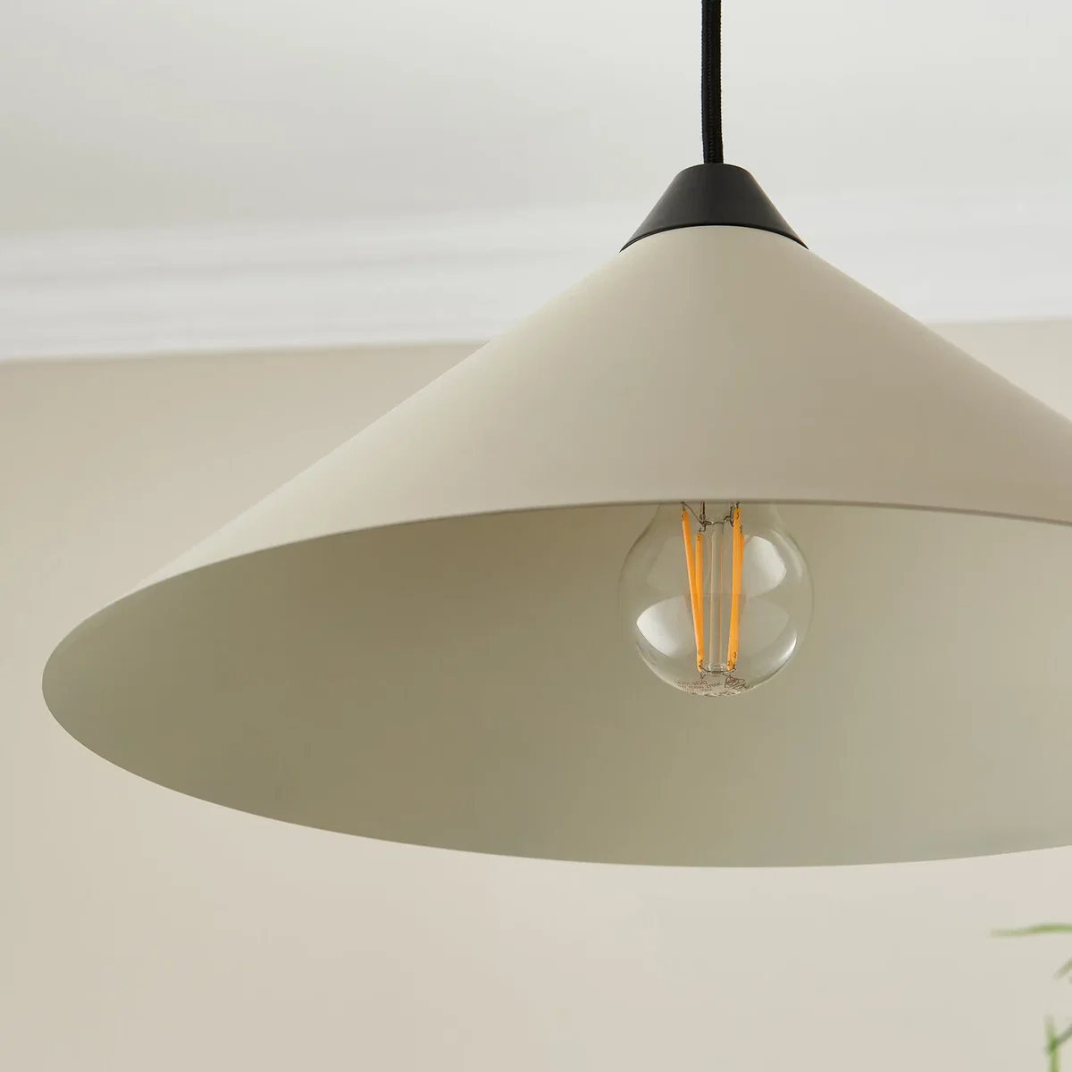 Fontana Taupe With Black Detail 40cm Diameter Ceiling Pendant Light - Cream – image 5
