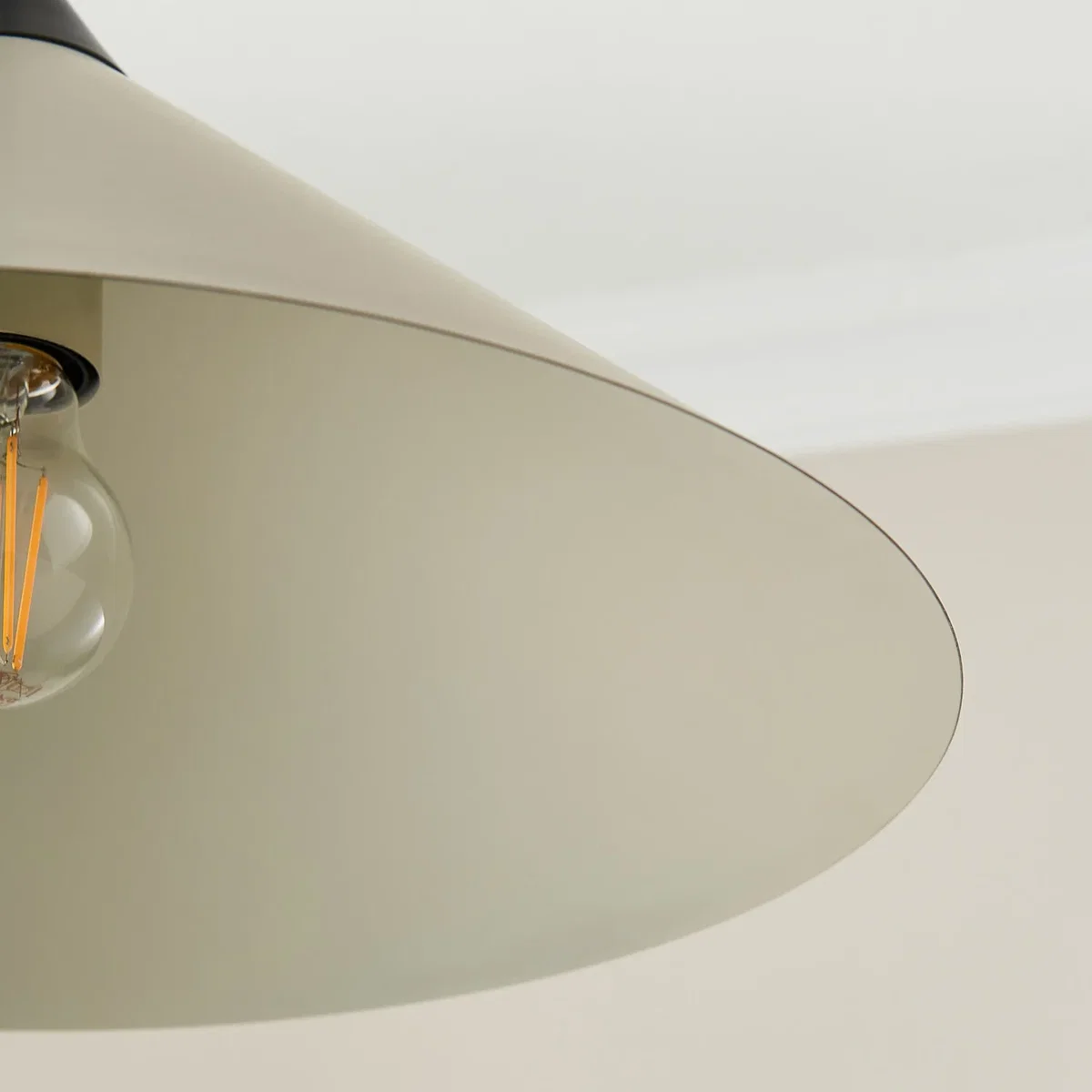 Fontana Taupe With Black Detail 40cm Diameter Ceiling Pendant Light - Cream – image 6