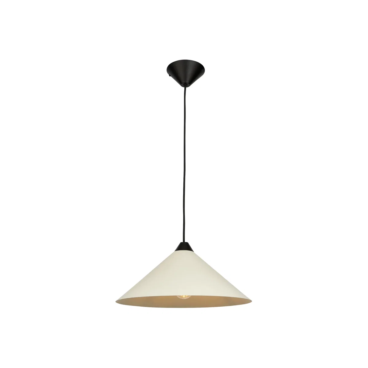 Fontana Taupe With Black Detail 40cm Diameter Ceiling Pendant Light - Cream – image 1