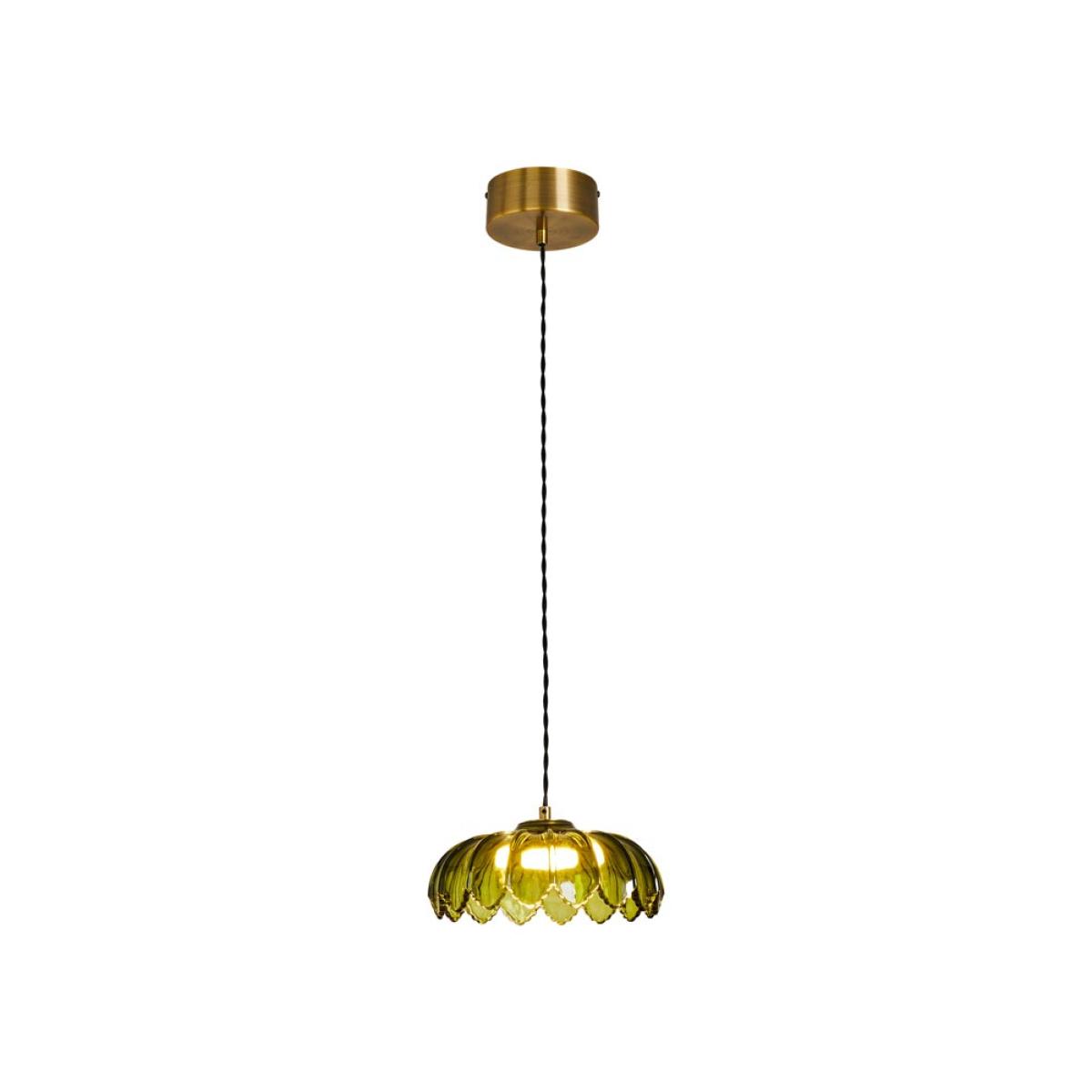 Gold & Green Pendant Desert Island Palm Light – image 2