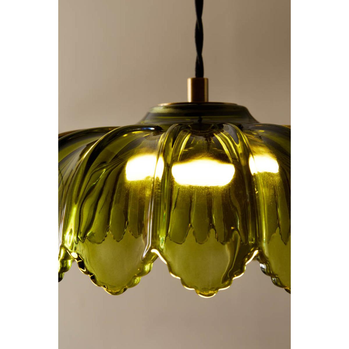 Gold & Green Pendant Desert Island Palm Light – image 5