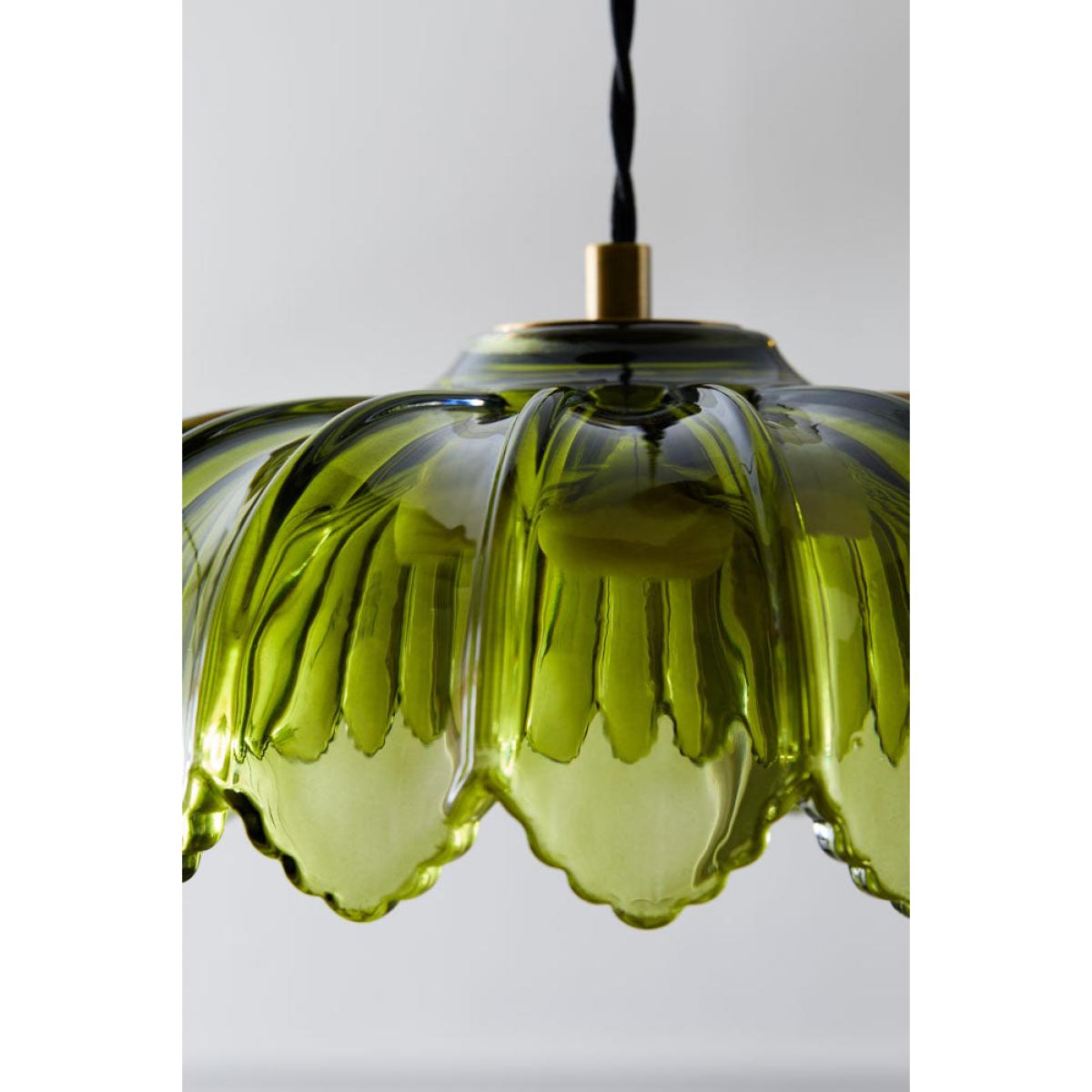 Gold & Green Pendant Desert Island Palm Light – image 6