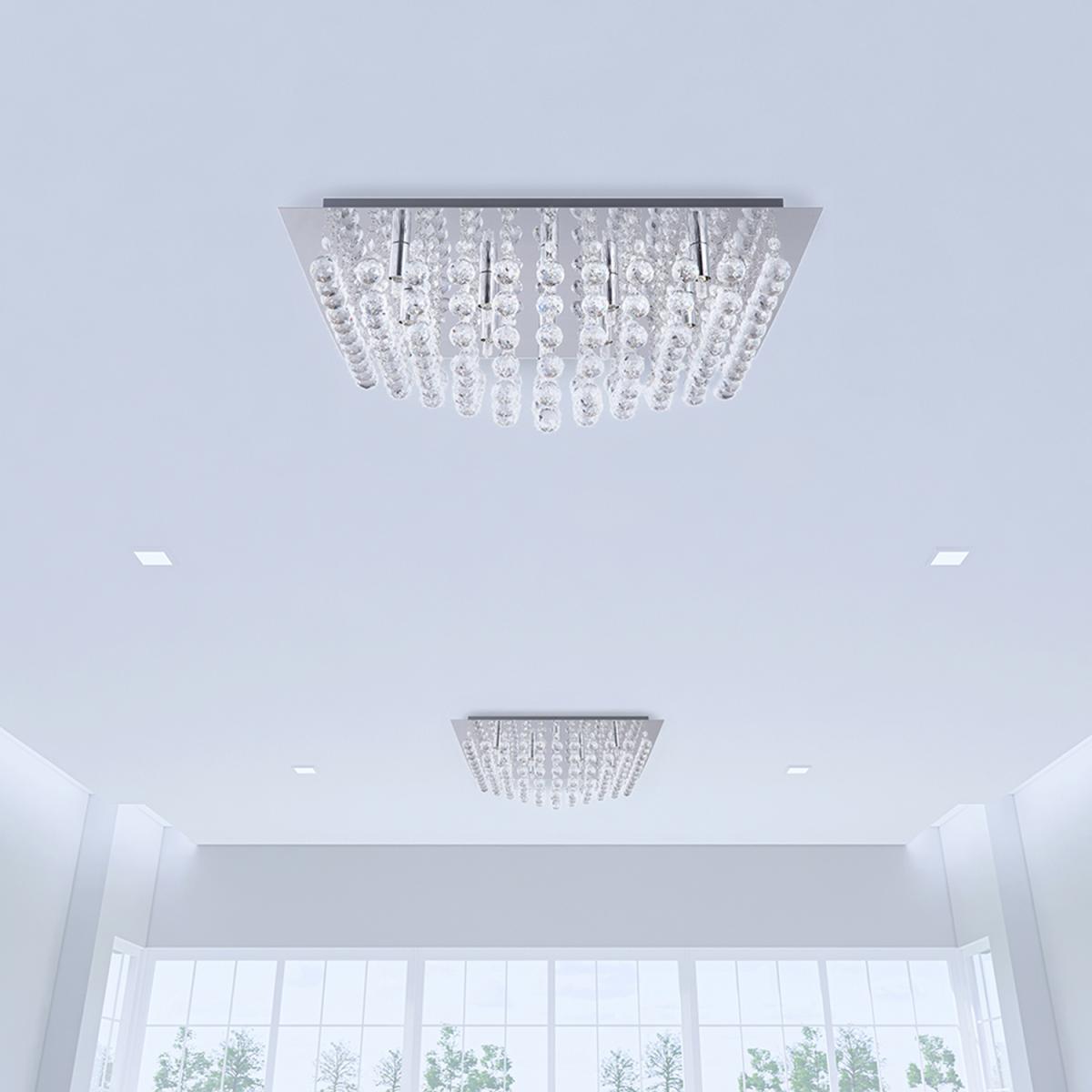 Galaxy K9 Crystal Flush Ceiling Light - Chrome – image 5