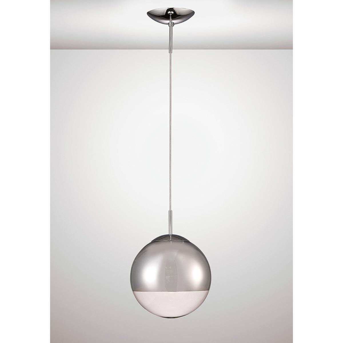 Miranda Small Globe Ceiling Pendant 1 Light Mirrored - Polished Chrome – image 2