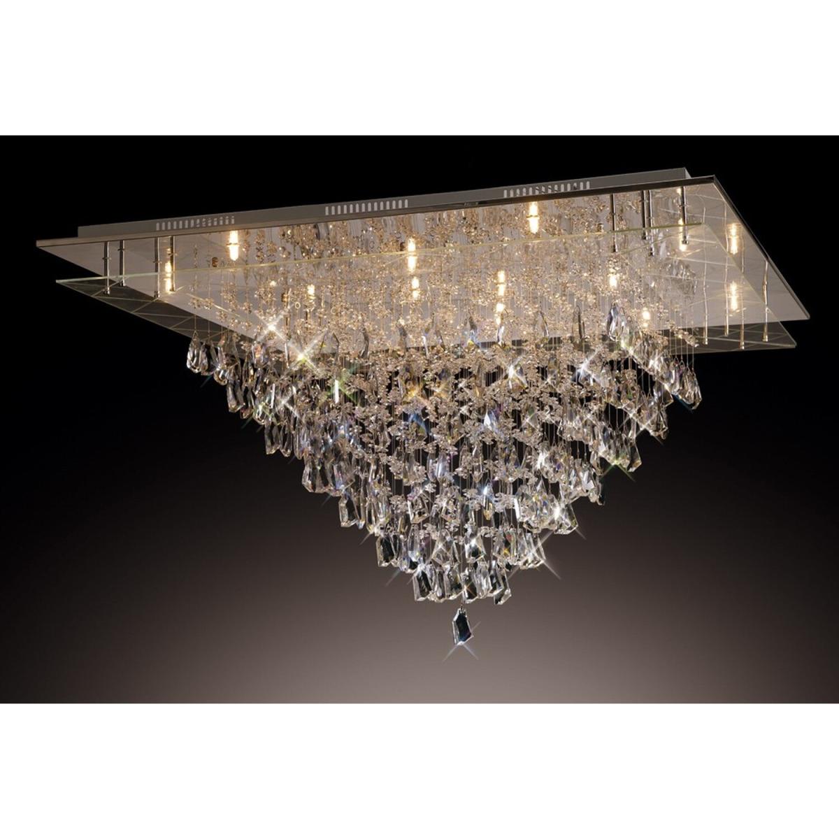 Amaris Flush Ceiling 14 Light Polished Chrome, Crystal - Polished Chrome – image 2