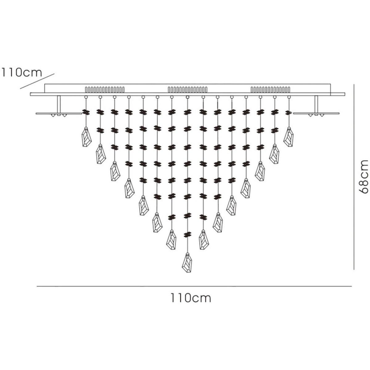 Amaris Flush Ceiling 14 Light Polished Chrome, Crystal - Polished Chrome – image 5