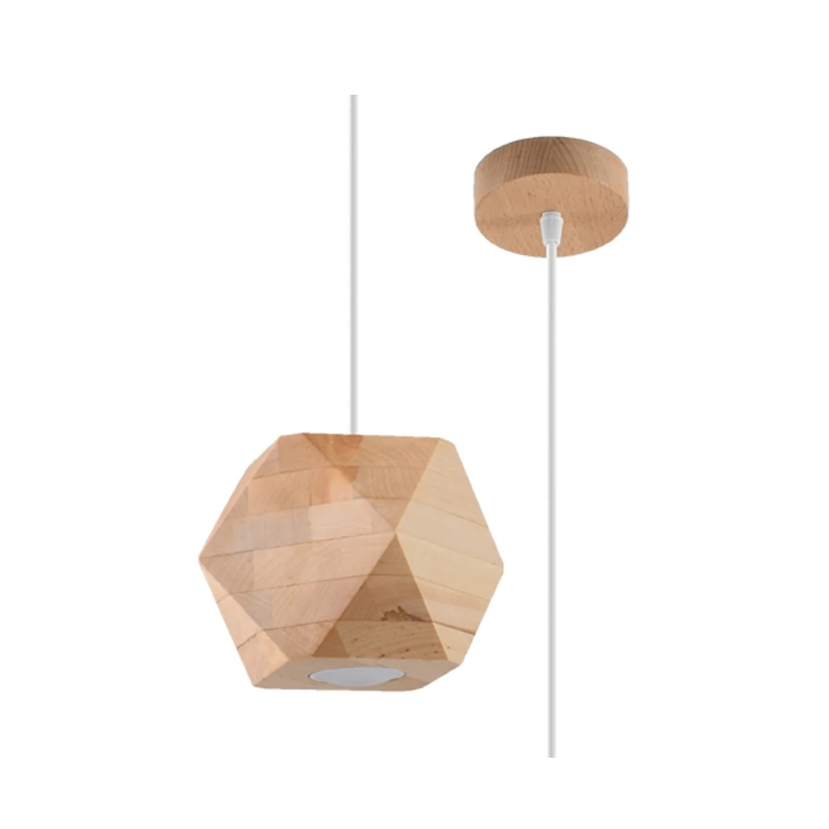 Pendant lamp WOODY natural wood - natural wood – image 1