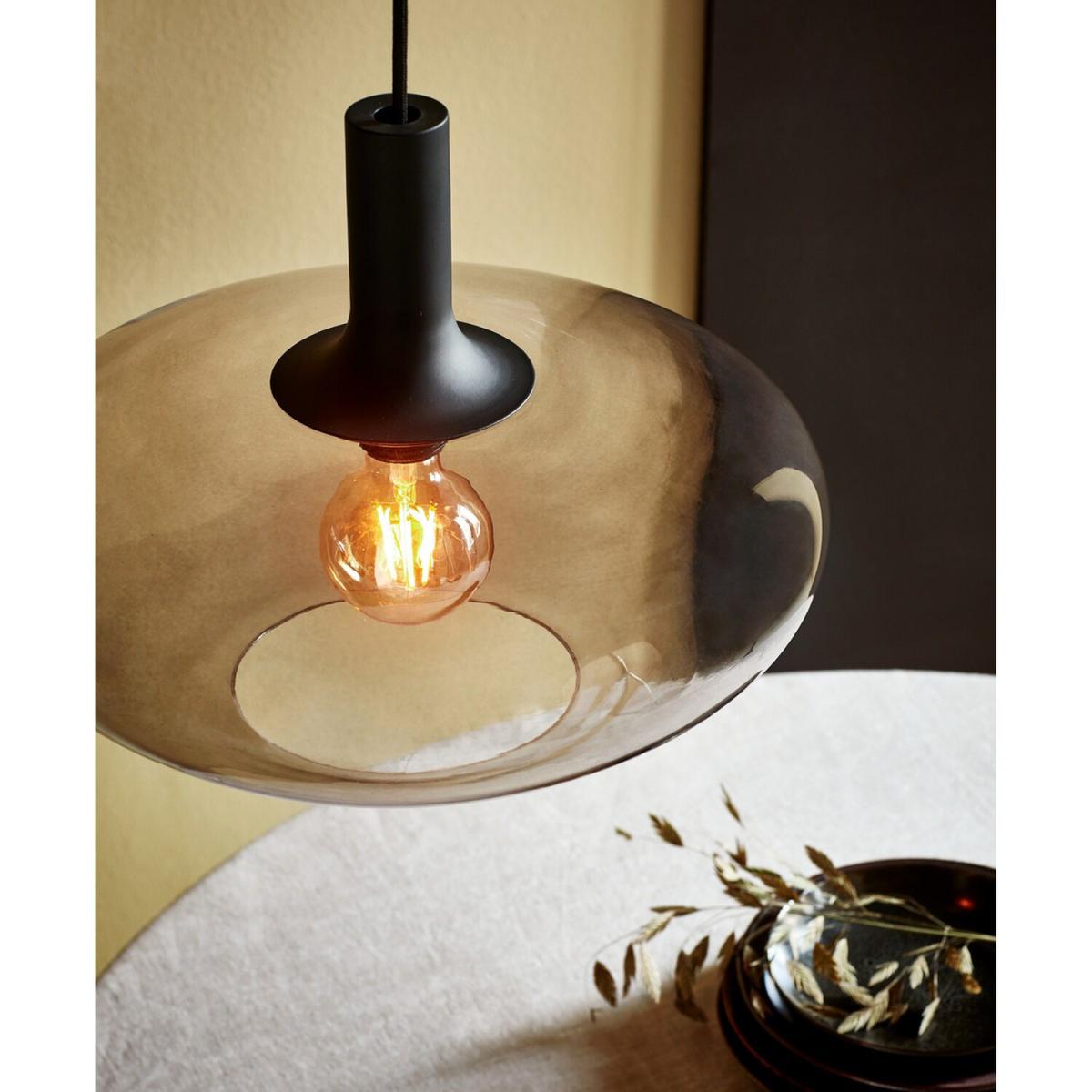 Alton 35cm Dome Pendant Ceiling Light Black, E27 - Black – image 4