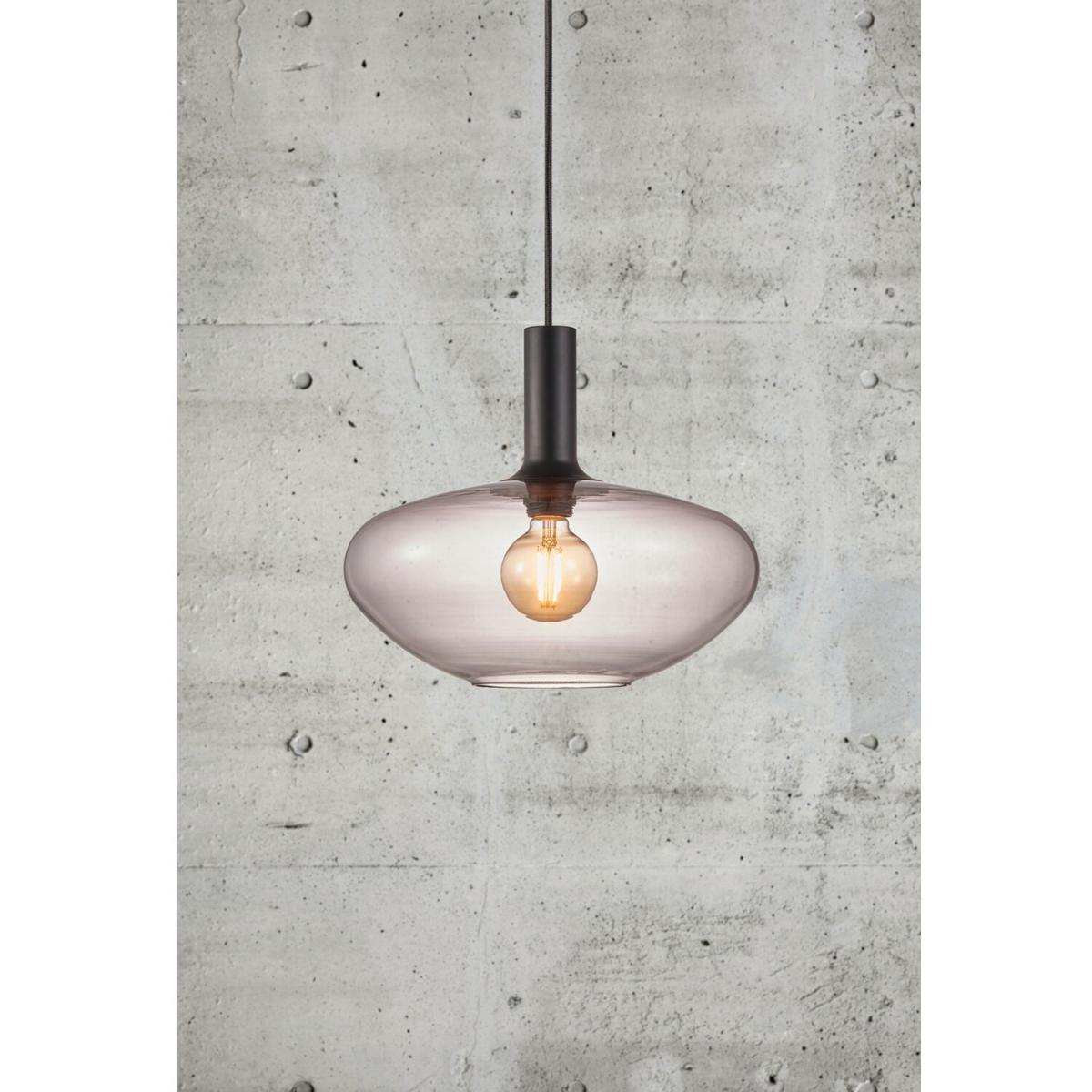 Alton 35cm Dome Pendant Ceiling Light Black, E27 - Black – image 5