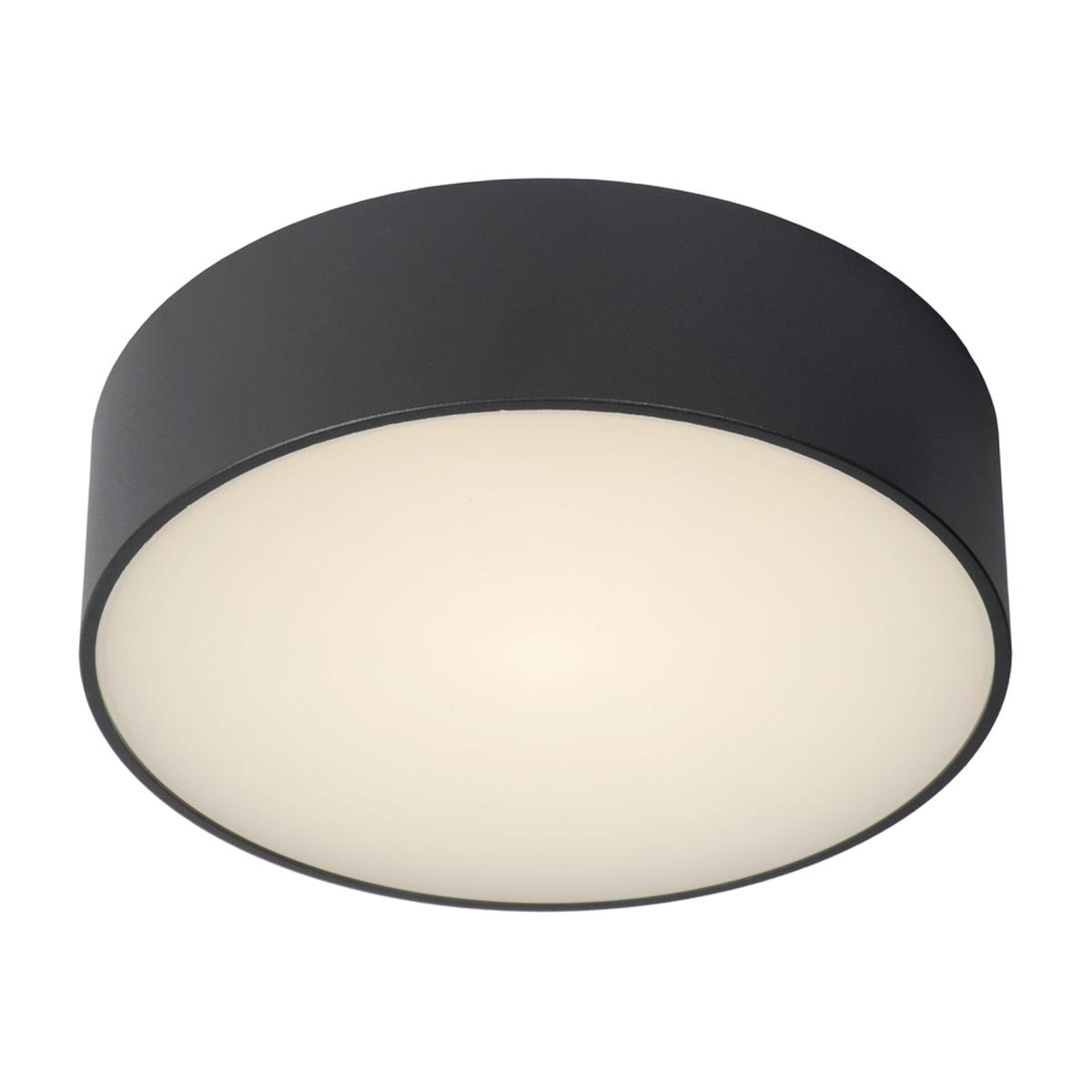 Roxane Modern Flush Ceiling Light Bathroom - Anthracite / 25cm