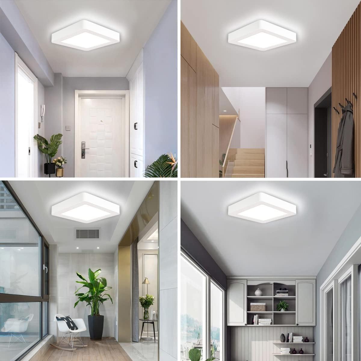 24W LED square Surface Mount Integrated Ceiling Light Flush Light cold white - White – image 1