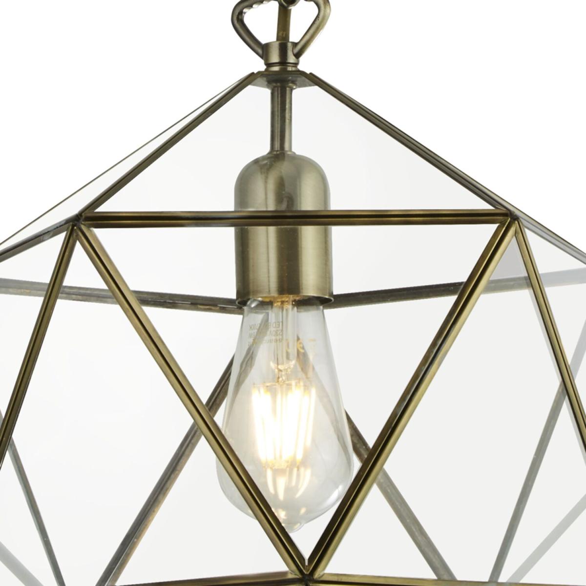 Trenton Antique Brass Pendant - Antique – image 2