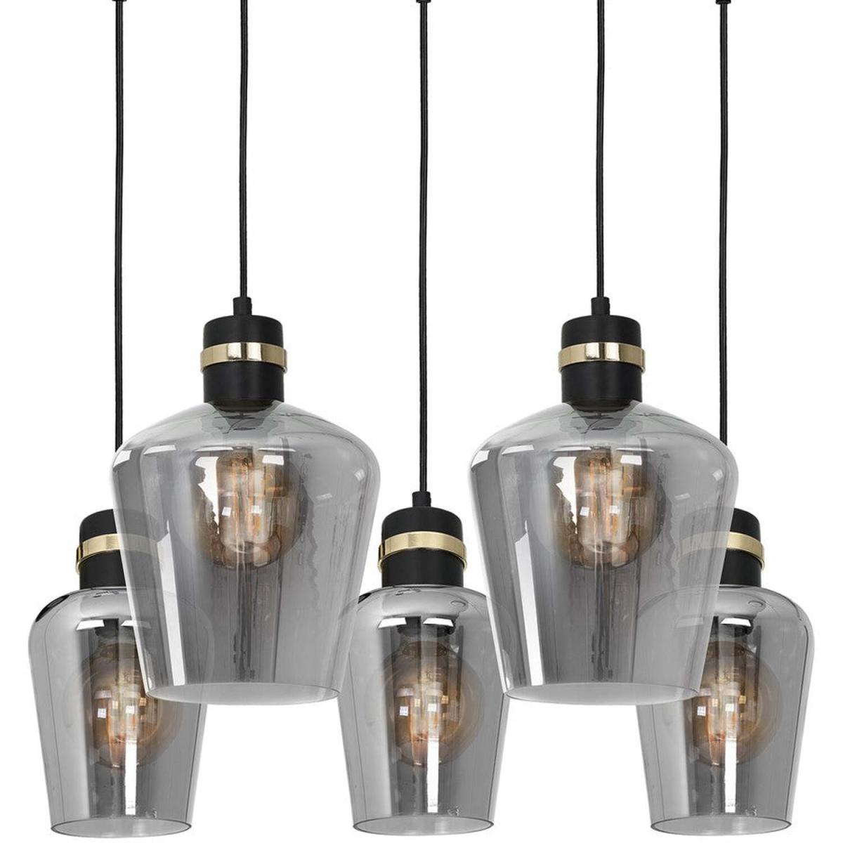 Milagro Pendant Lamp Richmond Black  Gold 5XE27  Rectangle - Black / Gold – image 3